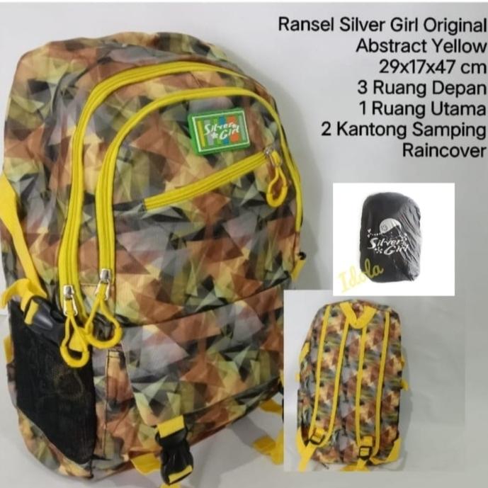 tas ransel silver girls
