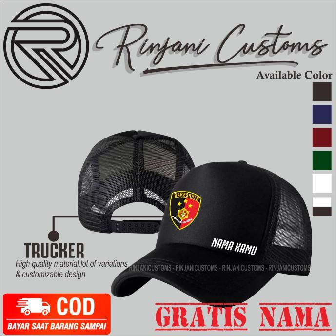 TOPI JARING BARESKRIM GRATIS NAMA DAN MASKER - TOPI RESKRIM