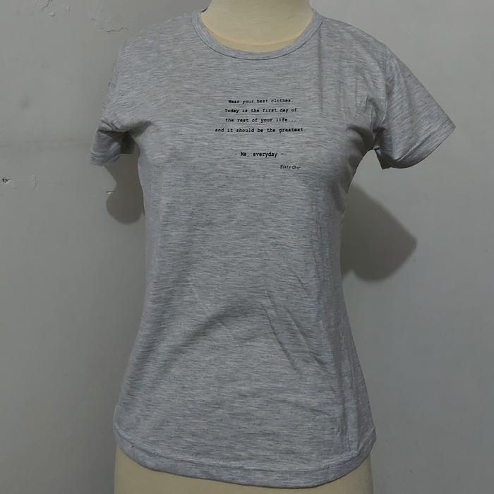Preloved Kaos Sixty One Warna Abu-abu