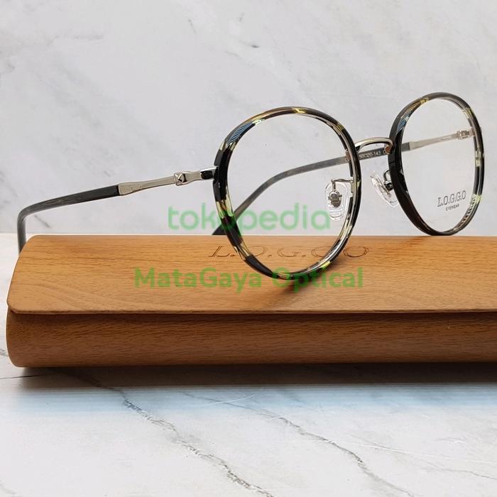 Kacamata Unisex Original Loggo LA28 C8 NEW Model Bulat Keren