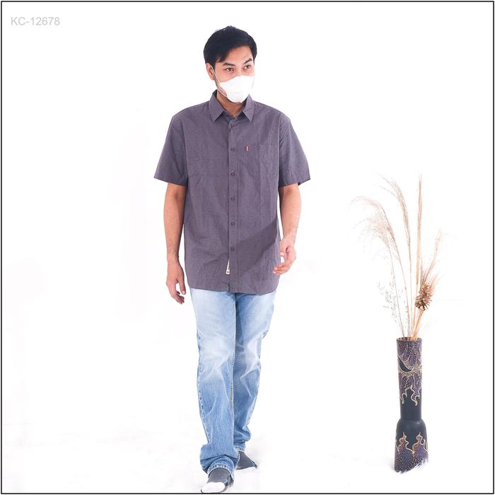 Kemeja Cowok Lengan Pendek Reguler Gazr[KC12678]