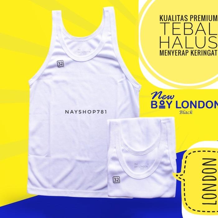 kaos dalam anak premium boy london/singlet boy london tebal 18-26
