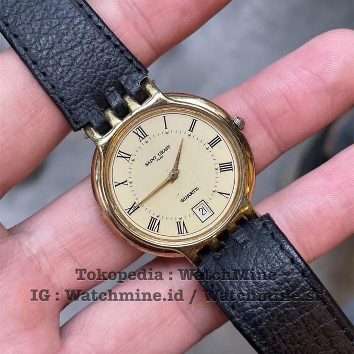 Saint Graff France original 18k gold plated (bukan seiko rolex )