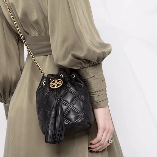 Tas Tor Burch Fleming Soft Mini Bucket Bag 74853 Tas Wanita Original
