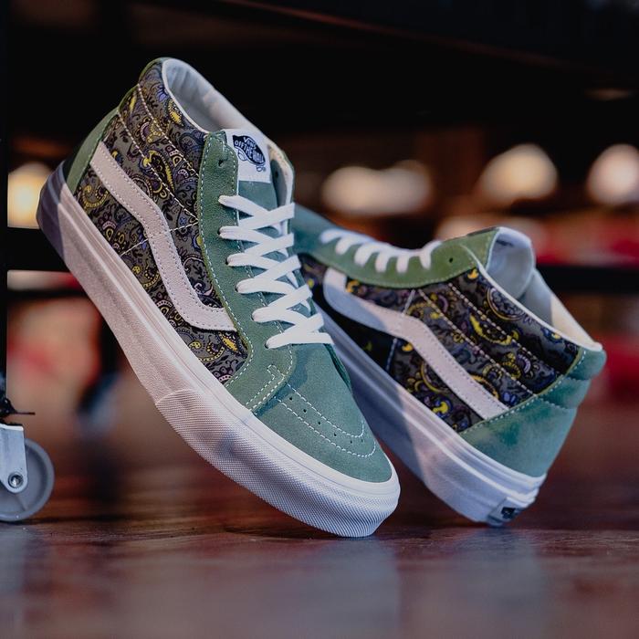 Vans Sk8 Mid Reissue Paisley Hedge Green ORIGINAL