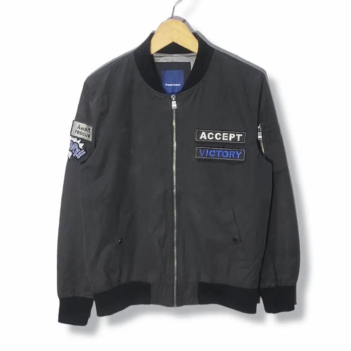 FRANK STONE Bomber Jacket Size tag 95 fit M (P65xL53) Full bordir