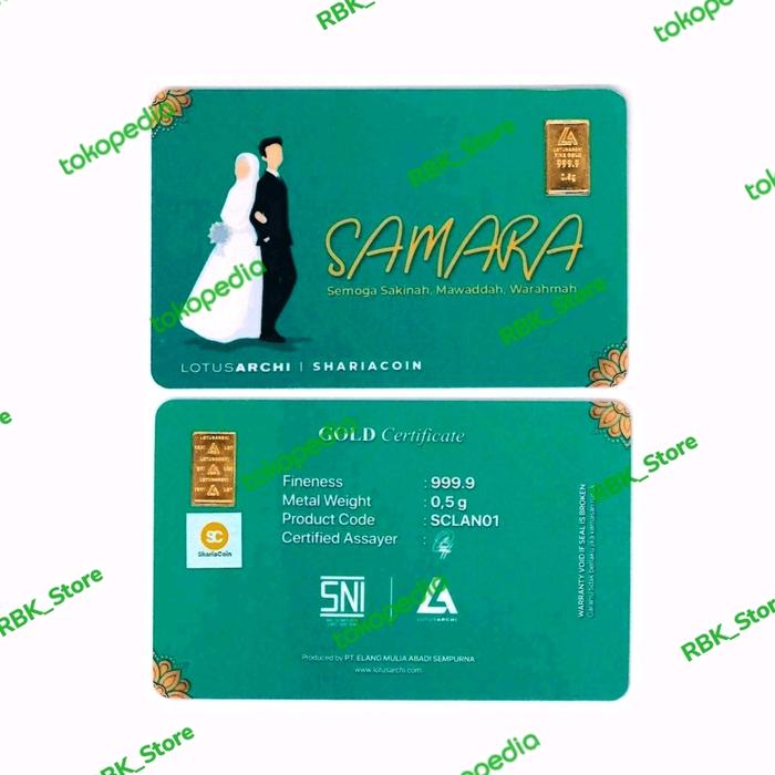 Lotus Archi GIFT WEDDING SERIES SAMAWA SAMARA 0.5 05 Gram - Logam Mulia