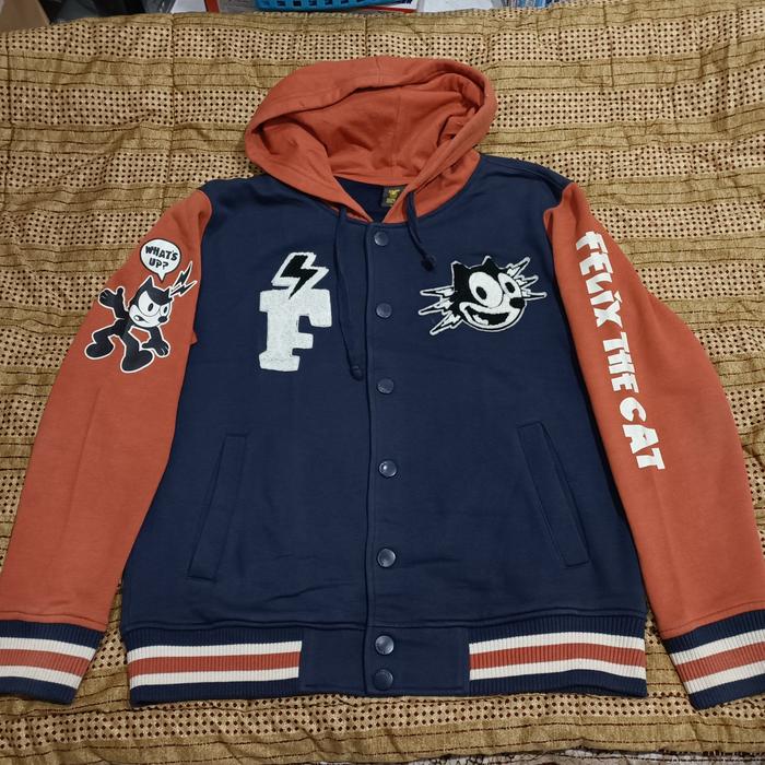 jaket varsity hoodie kancing Felix