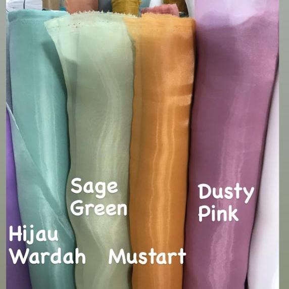 Bahan organza/Organza polos/Kain organza