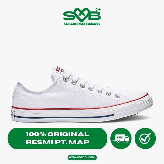 Sepatu Sneakers Converse Chuck Taylor All Star Ox White - M7652C