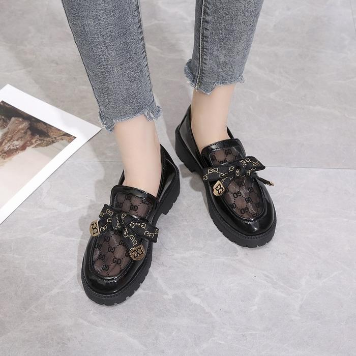 Sepatu fashion pantofel hitam 3cm SF0972