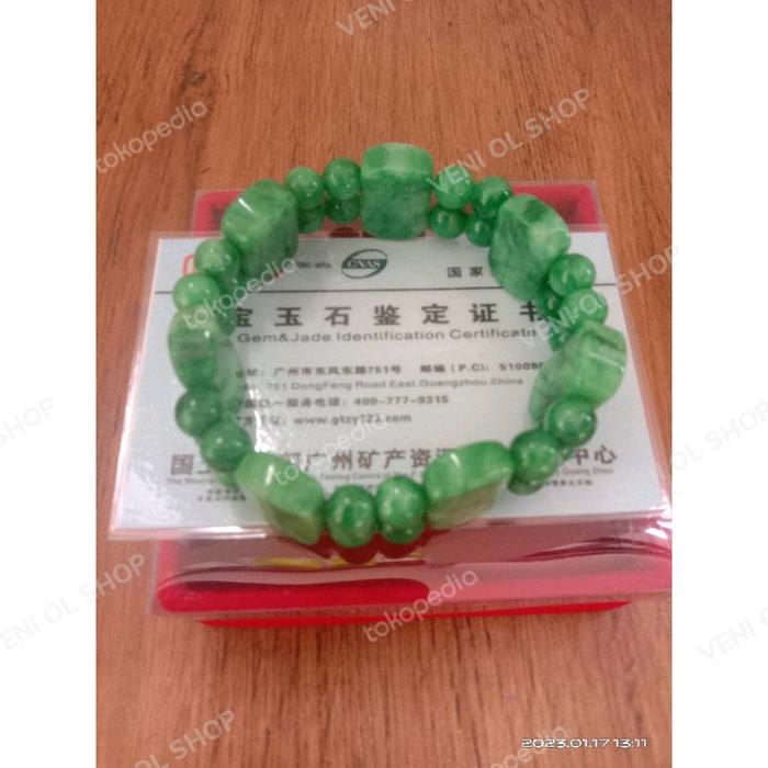 Gelang Giok Burma Natural ORI Pria&Wanita