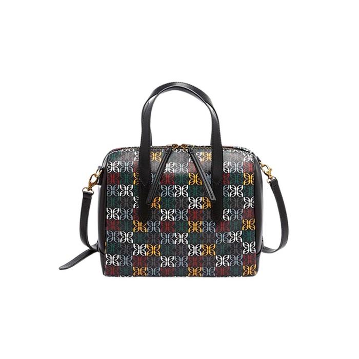 Tas Wanita Branded FSL Sydney Satchel Bag - Brown Black Multi