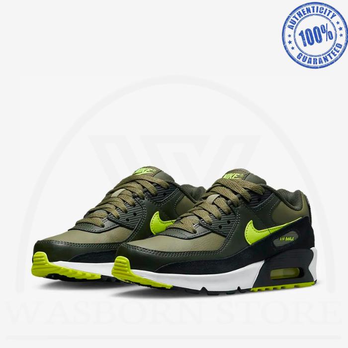 " NIKE AIR MAX 90 LTR MEDIUM OLIVE (GS) "