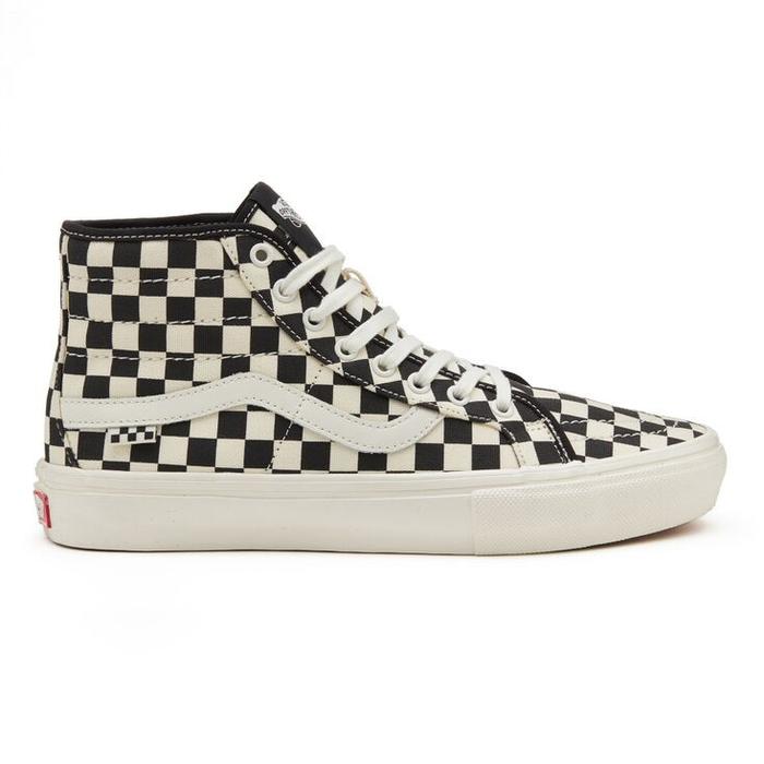 VANS SK8 HI SKATE DECON CHECKERBOARD MARSHMALLOW ORIGINAL RESMI