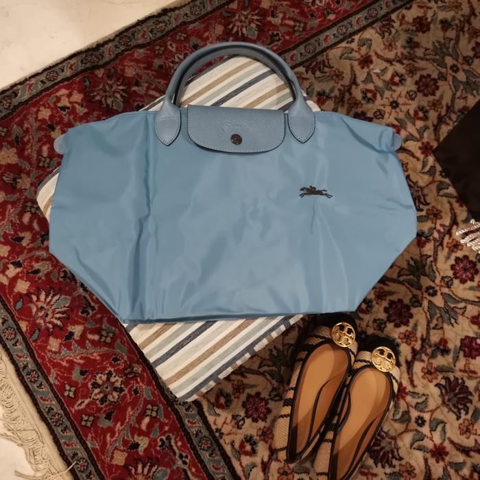 longchamp bag size medium Soft Blue