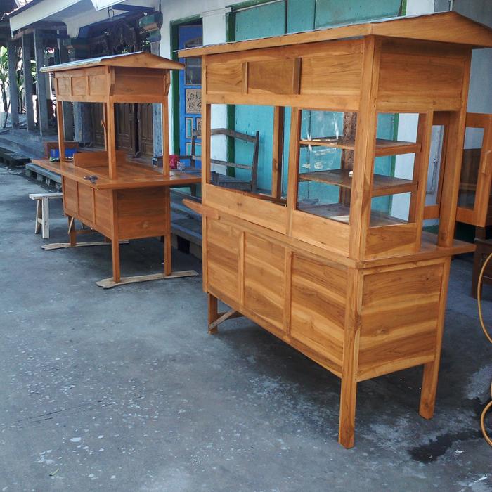 Gerobak bakso kayu jati