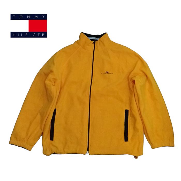 Zip hoodie tommy hilfiger second/tommy athletics/tommy hilfiger kuning