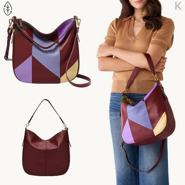 Fossil Jolie Hobo Bag Patchwork