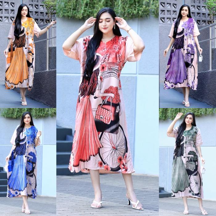 daster arab motif kipas daster wanita