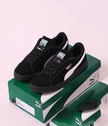 Sepatu Puma Suede Classic Black List White