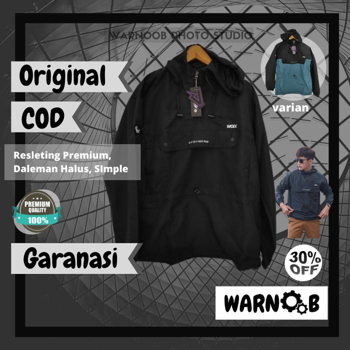 Jaket Hitam Polos Hoodie Sweater Cougle Kantong Tengah Kekinian