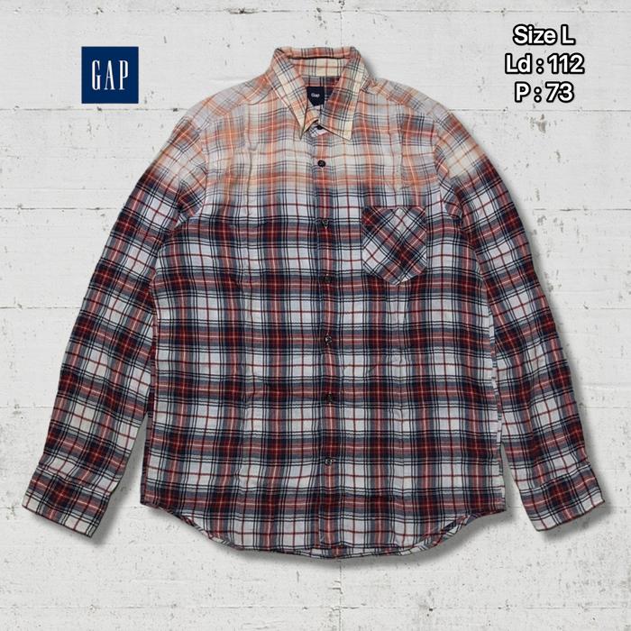 Kemeja Flanel Gap Gradasi Original Second Thrift Preloved