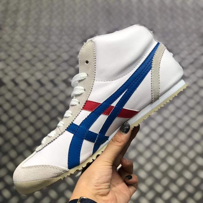 Sepatu Original Onitsuka Vietnam Mid Runner White Blue Red