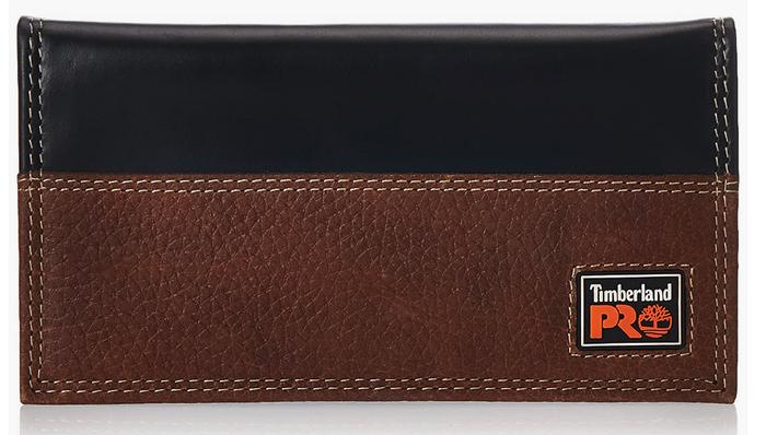 Timberland PRO Men's Leather Long Bifold Rodeo Wallet with RFID