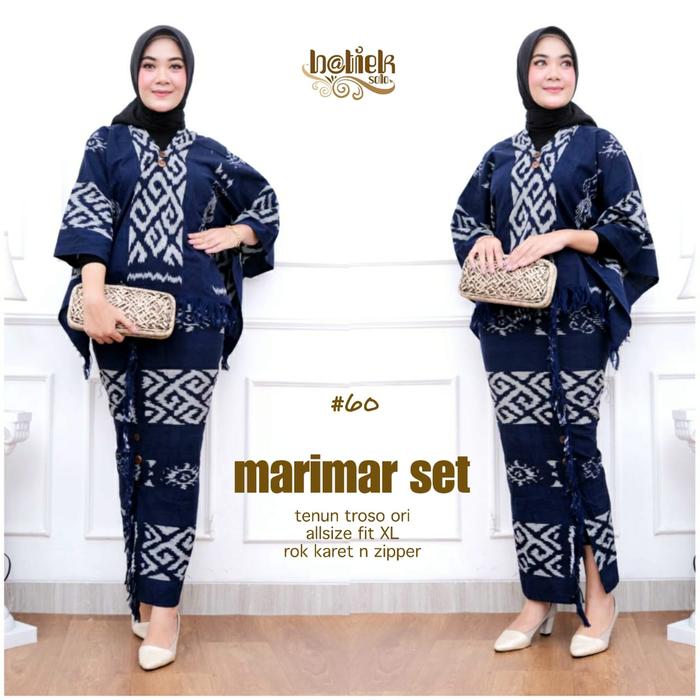 Marimar set rok Batwing bhn tenun Troso ori ld 120 lp 110 Cantik