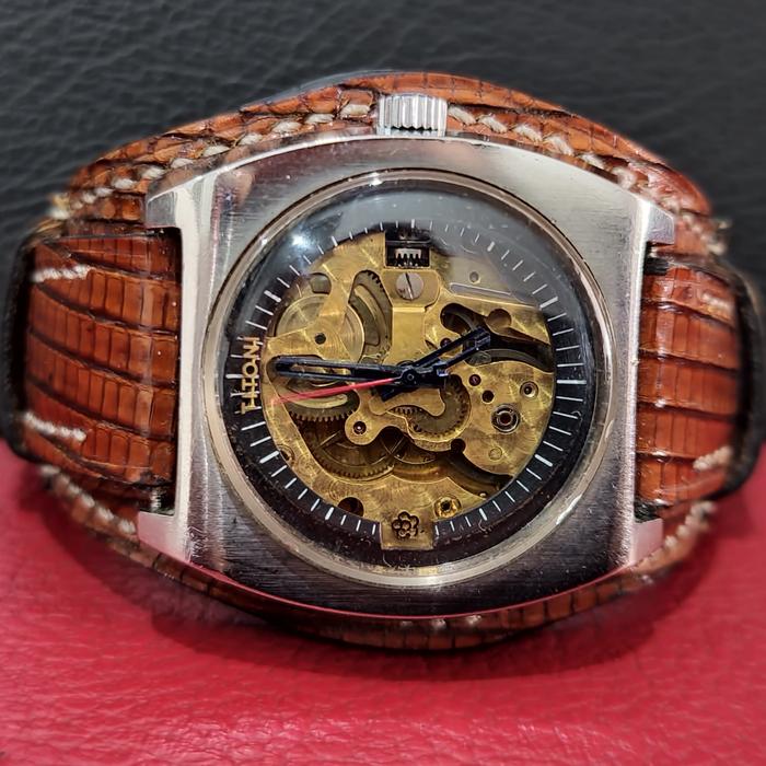 TITONI SPACESTAR SKELETON MANUAL WINDING RARE NOT OMEGA SEIKO ROLEX