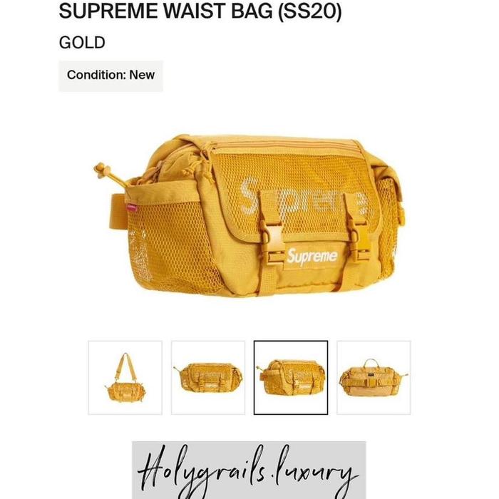 Supreme Waist Bag Bag SS20 Gold 100% Original