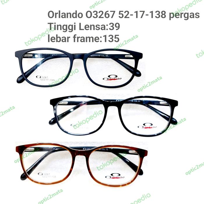 Frame Kacamata Orlando O3267 52-17-138 pergas spring