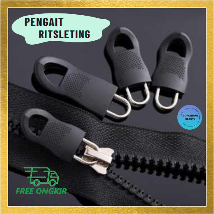 Pengait Pengganti Resleting Ritsleting Rusak Patah Tas Ransel Tempat Pensil Koper Dompet Jaket Kulit