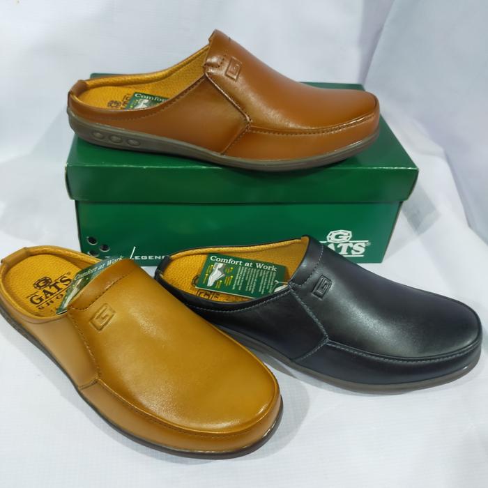 Sepatu sandal slop pria Casual kulit GATS NB 0002 original