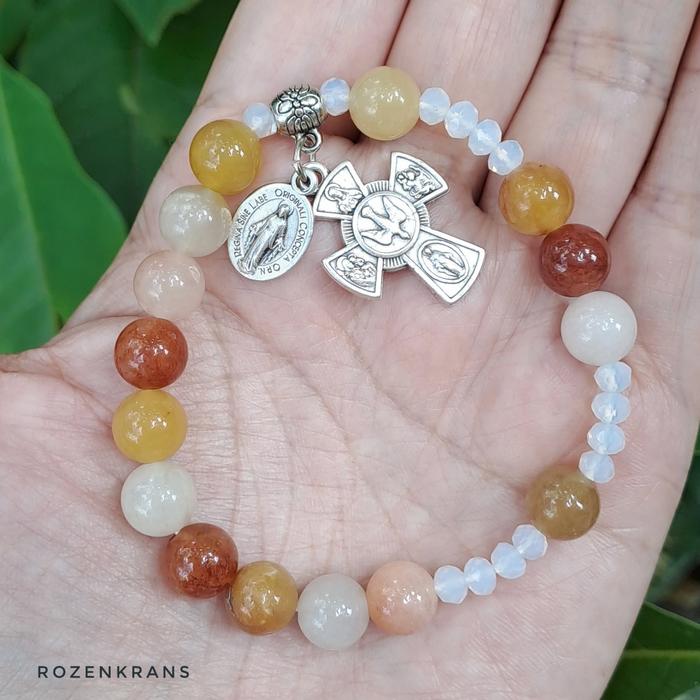 GELANG ROSARIO BATU ALAM IMPERIAL JADE 8MM