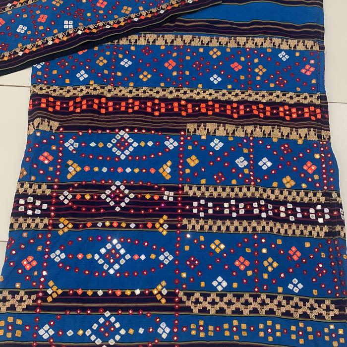 tapis antik lampung biru