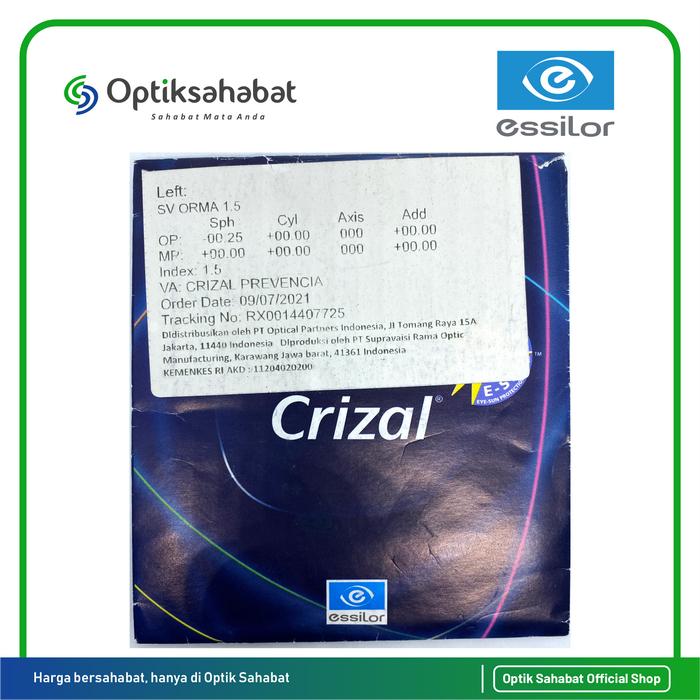Lensa Essilor Crizal Prevencia