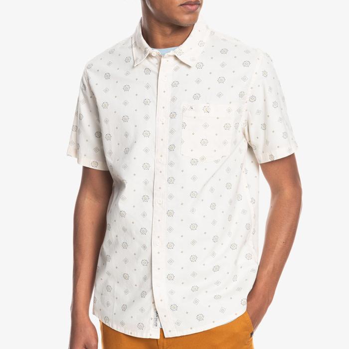 Kemeja Quiksilver Seedling SS Shirt Antique White Seedling ORIGINAL