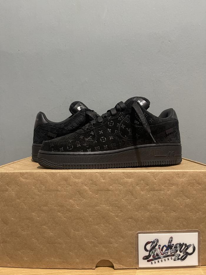 Louis Vuitton x Nike Air Force 1 Low Black by Virgil Abloh ORIGINAL