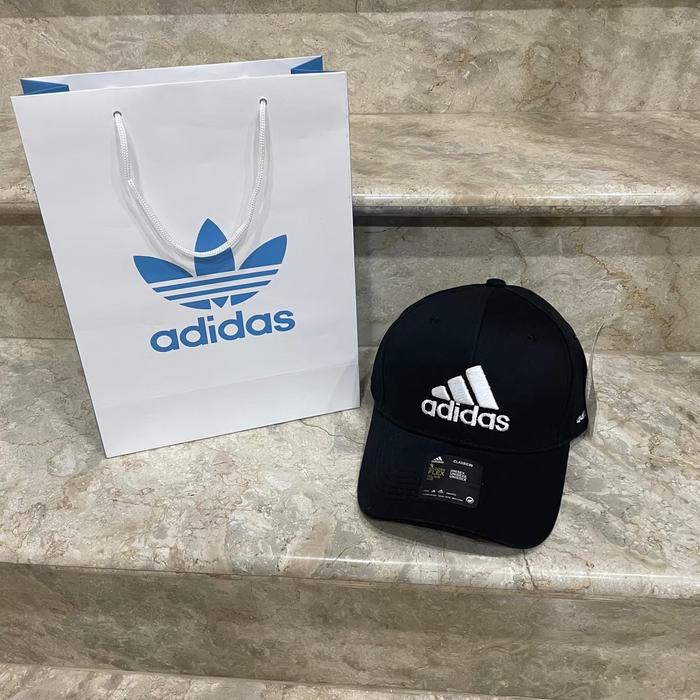 Topi Adidas Full White Big Logo White Original Free Paperbag Adidas