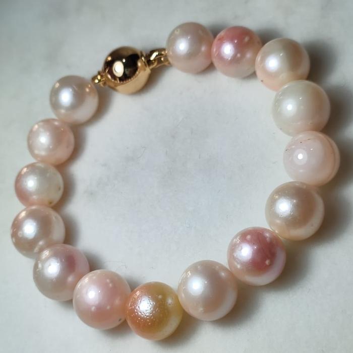 gelang mutiara laut asli gelang mutiara laut pink natural