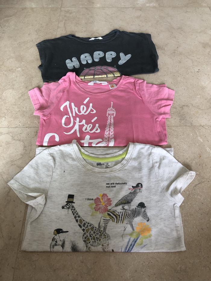 Take all 3 cotton kaos tshirt mango h&m gap kids anak cewe