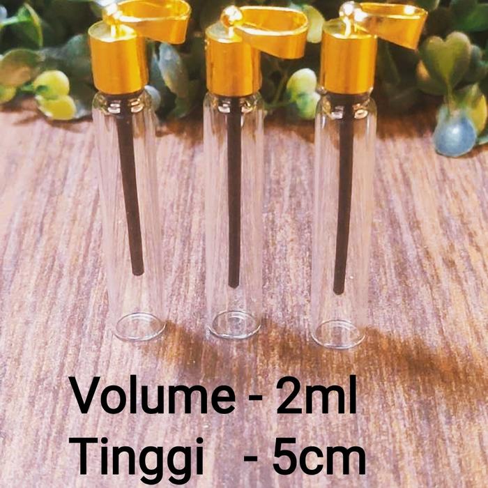 tabung kaca liontin pendat transparan