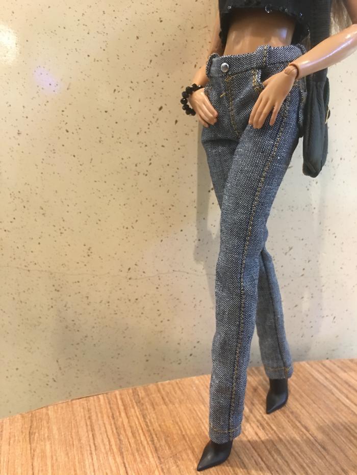 Celana boneka Barbie long denim pants/jeans/handmade/mtm/sewing dreams