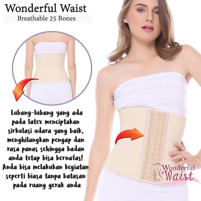 Wonderful Waist Korset Pinggang Perut 25 Tulang Baja Breathable Corset