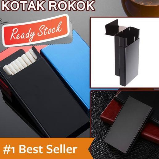 Kotak Tempat Bungkus Rokok Aluminium Case Metal Box Keren 20 Batang