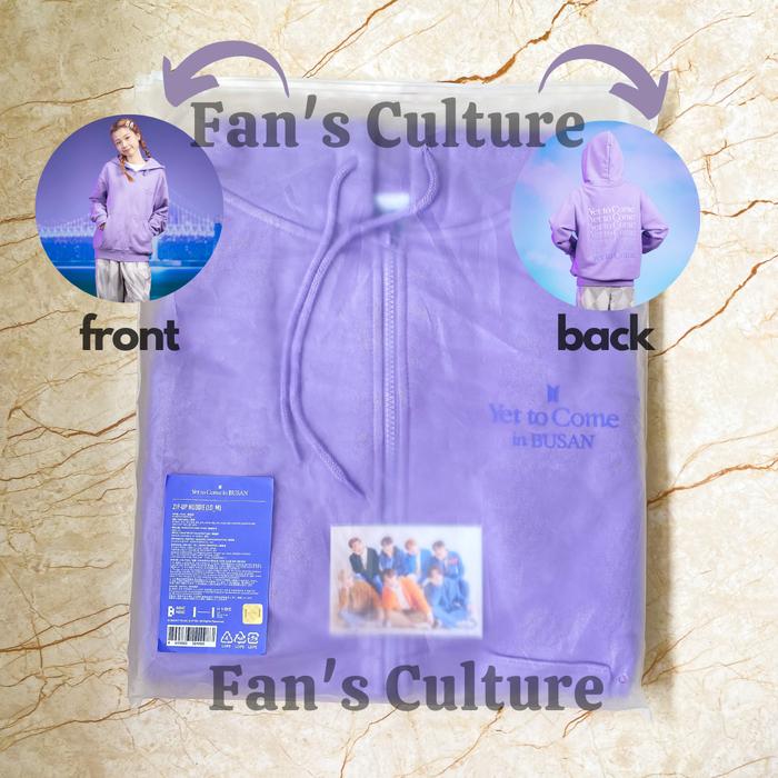[READY] BTS Yet to Come YTC Merch - Zip Up Hoodie Lavender Official