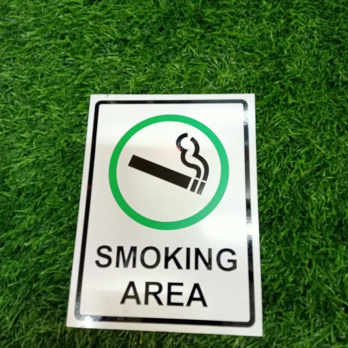 Sign In Safety SMOKING AREA Bahan Akrilik Ukuran 15×20