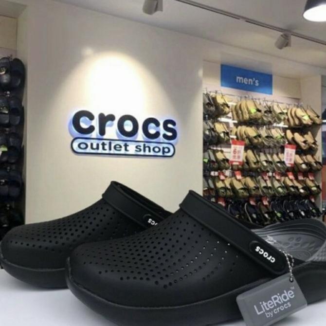 terbaru crocs sandal/crocs lite ride clog hitam full/crocs original